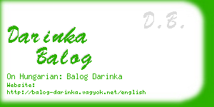 darinka balog business card